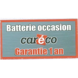 Étiquettes BATTERIE CARECO GARANTIE 1 AN