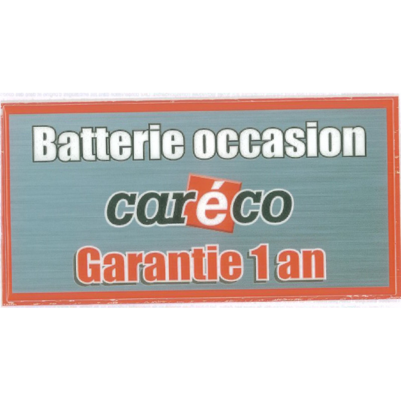 Étiquettes BATTERIE CARECO GARANTIE 1 AN